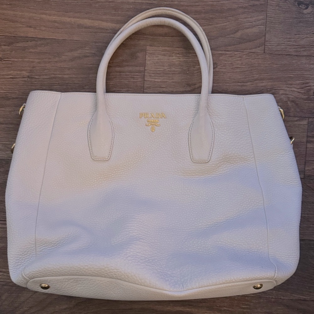 Prada Vitello Daino Leather Two-Way Tote
